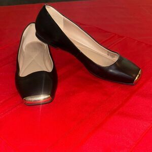 Alfani Step Flex Black and Gold Flats Square Toe Comfort Size 7
